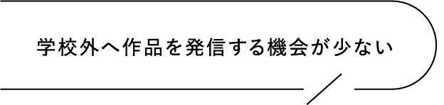 学校外へ作品を発信する機会が少ない
